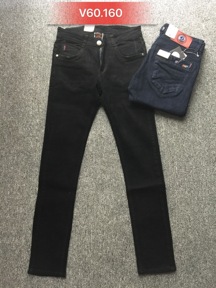 Quần Jeans Nam đen túi hộp V60.160