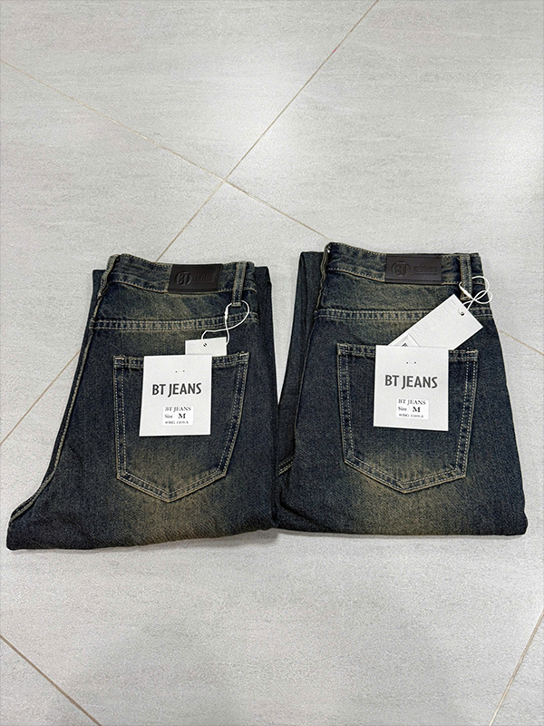 Quần jean nam ống suông rêu-dơ
