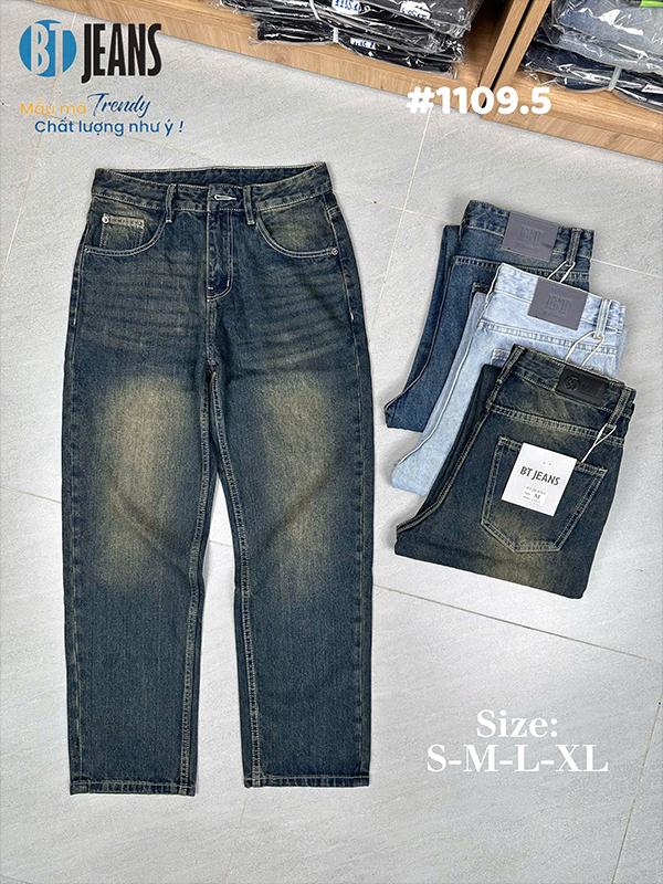 Quần Jeans Nam Ống Suông 01