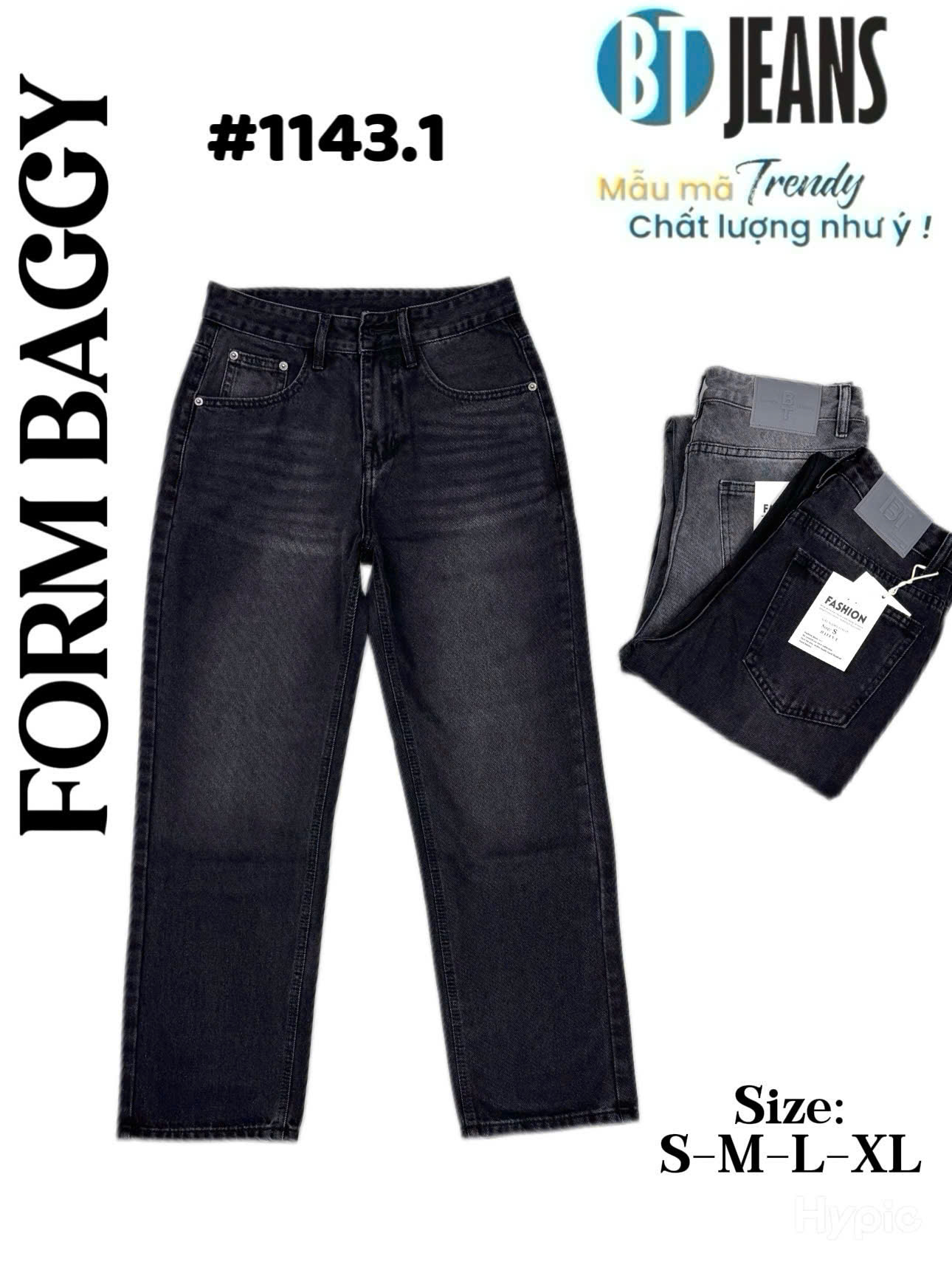 Sỉ Jean nam ống suông màu đậm