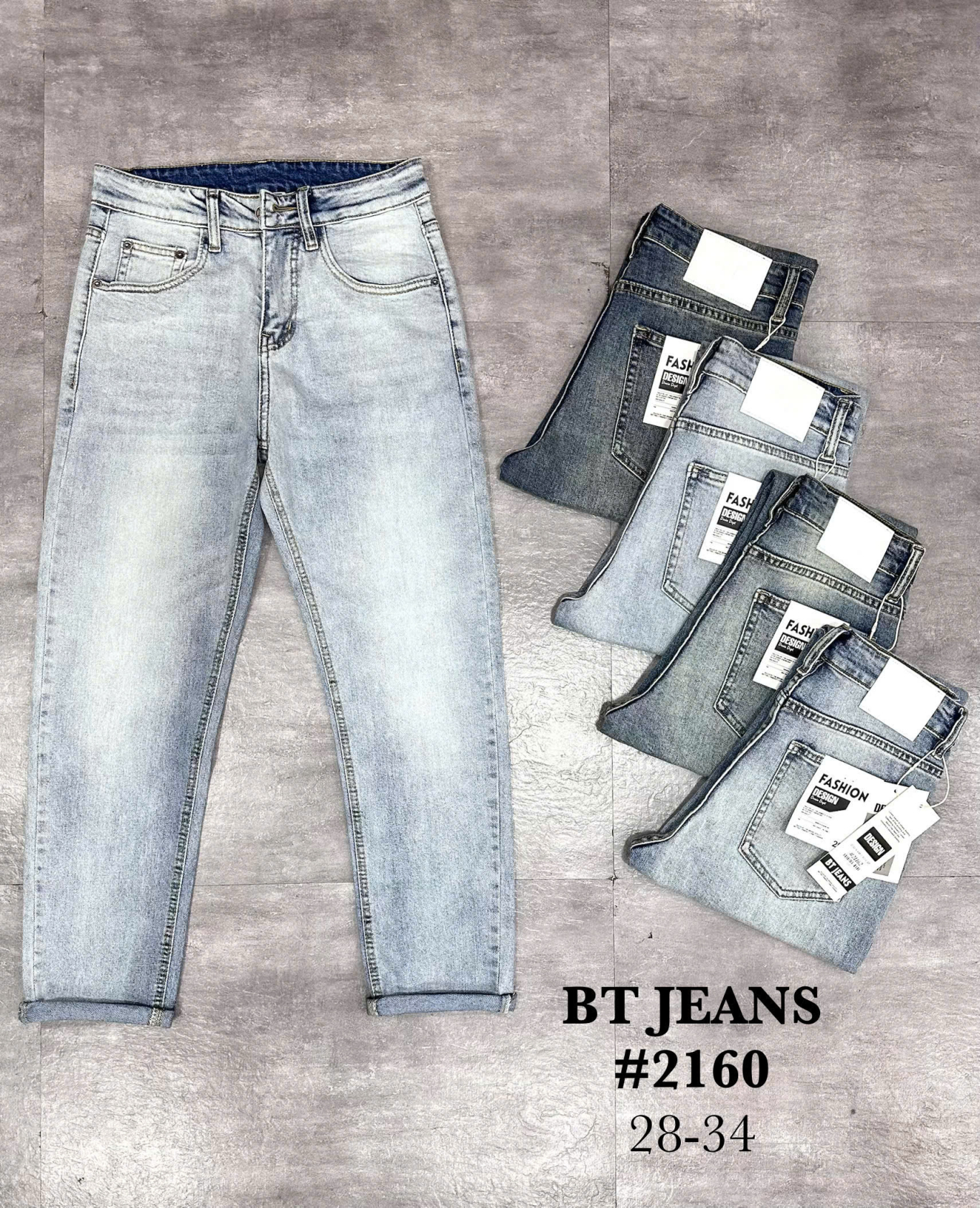 Quần Jean Nam Slim Suông 2160