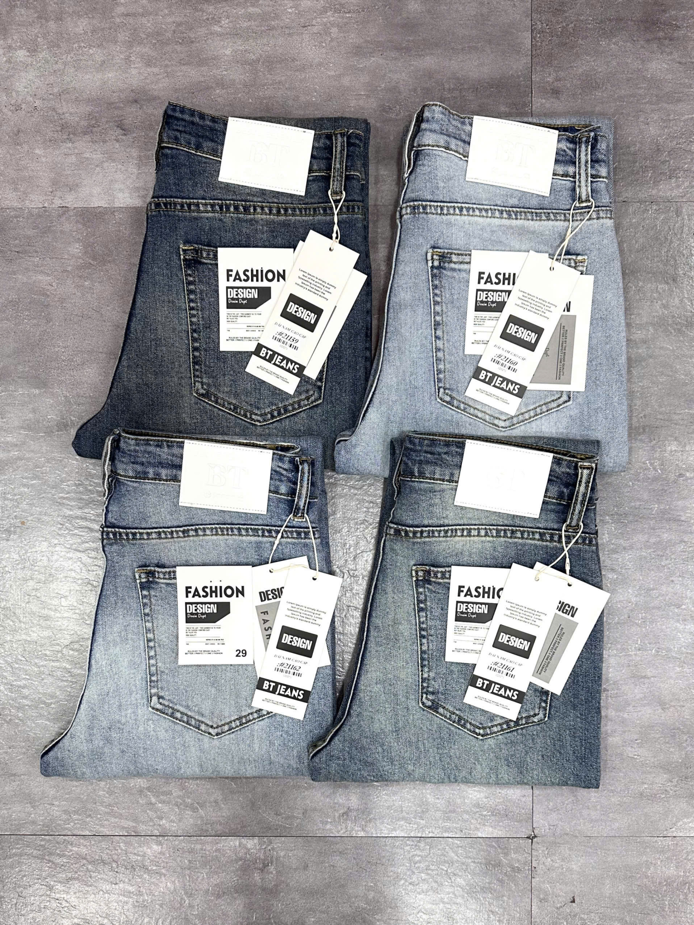 Quần Jean Nam Slim Suông 2160