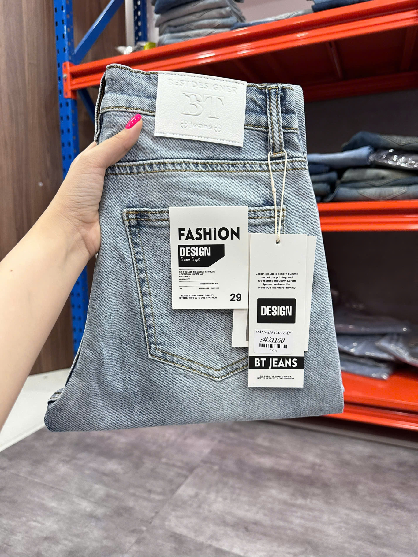 Quần Jean Nam Slim Suông 2160