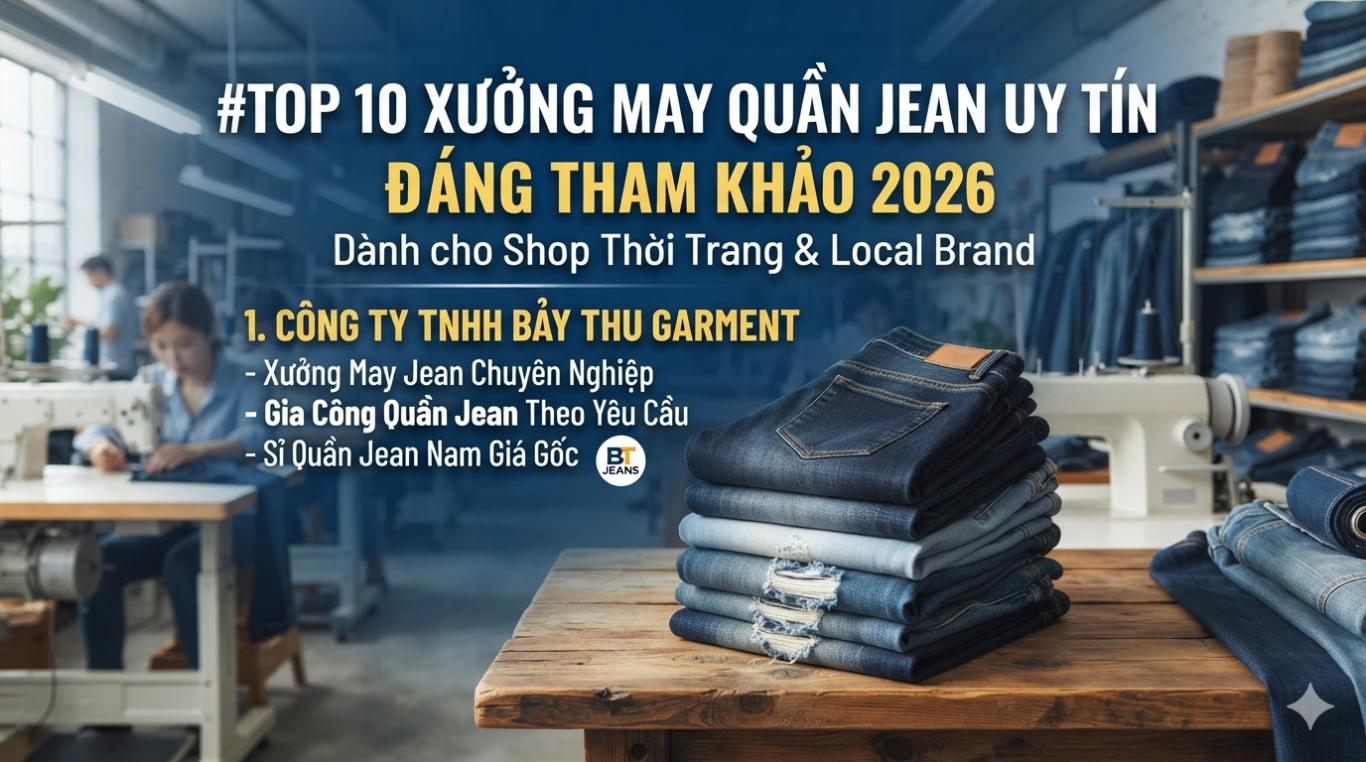Top 10 Xưởng May Quần Jean Uy Tín Tại TPHCM 2026