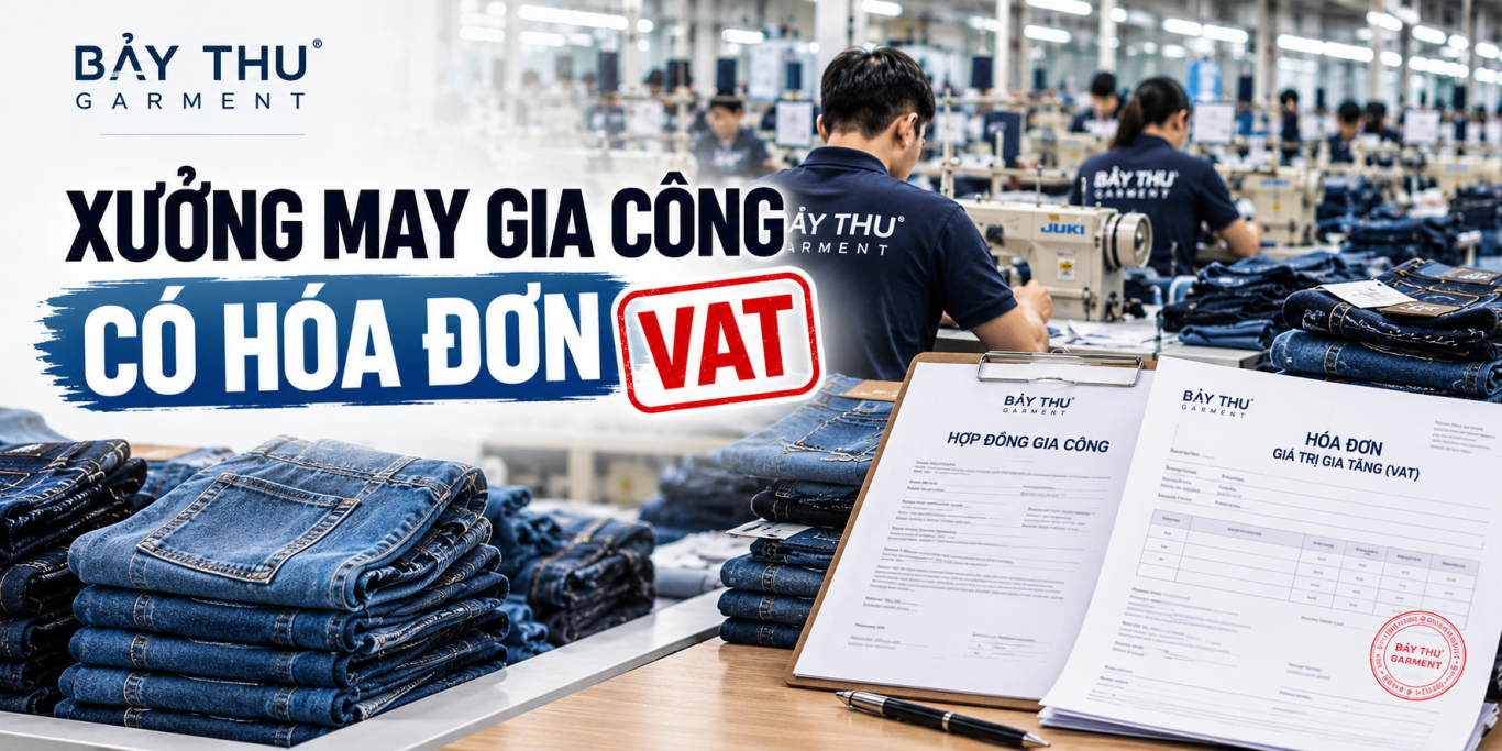 Xưởng May Gia Công Quần Jean Có Hóa Đơn VAT Cho Brand