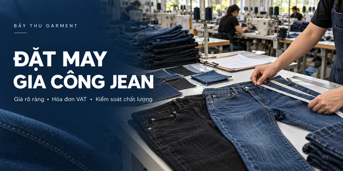 Đặt may gia công jean cho local brand về giá và hóa đơn VAT